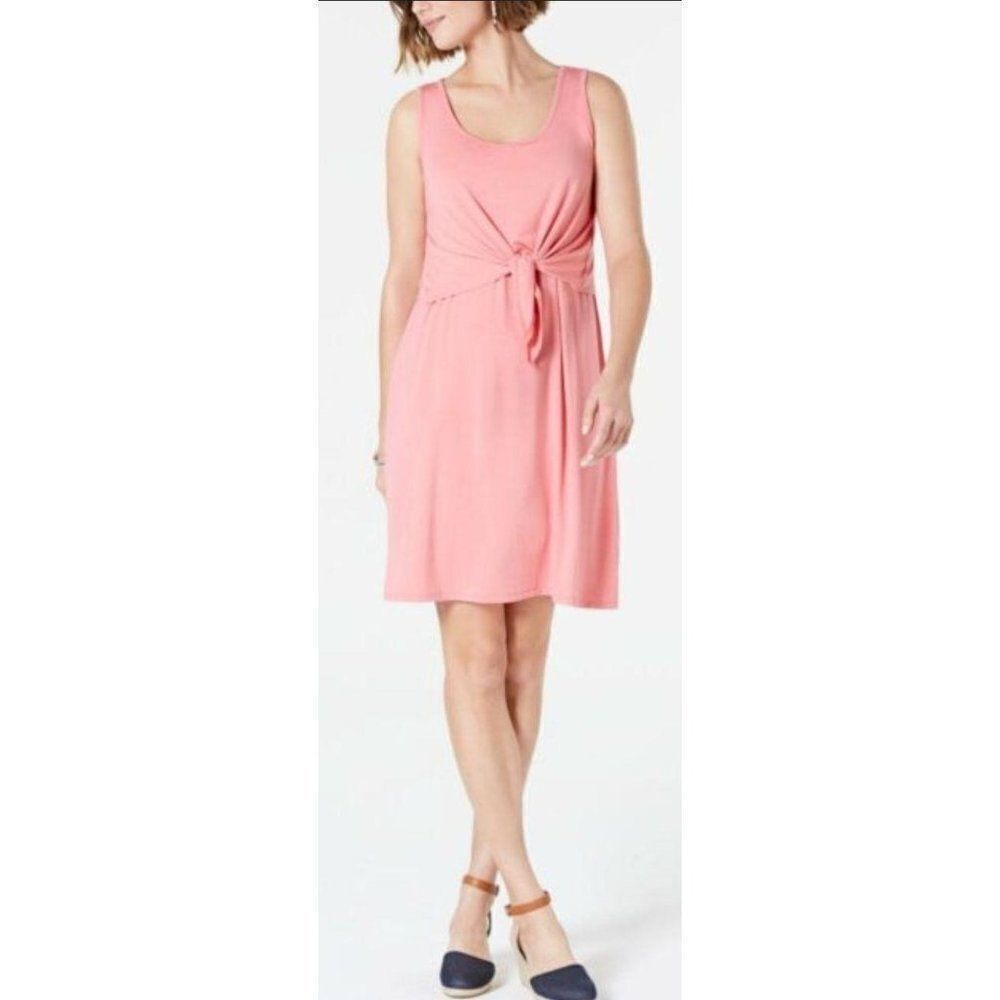 Style & Co Tie Front Sleeveless Daytime Dress